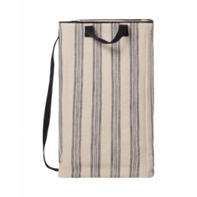 Lexington stribet økologisk bomuldslærred vasketøjskurv