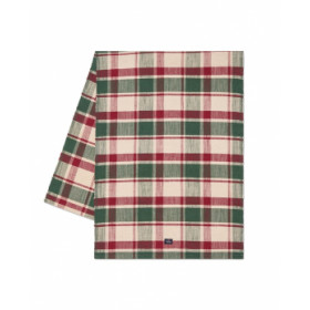 Lexington Ternet økologisk bomuld rib løber, grøn/rød/beige