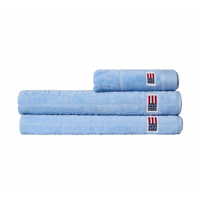 Lexington Velour Jacquard Logo Håndklæde – Blue Sky