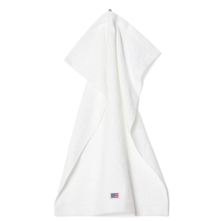 Lexington Velour Jacquard Logo Håndklæde – Hvid