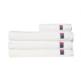 Lexington Velour Jacquard Logo Håndklæde – Hvid