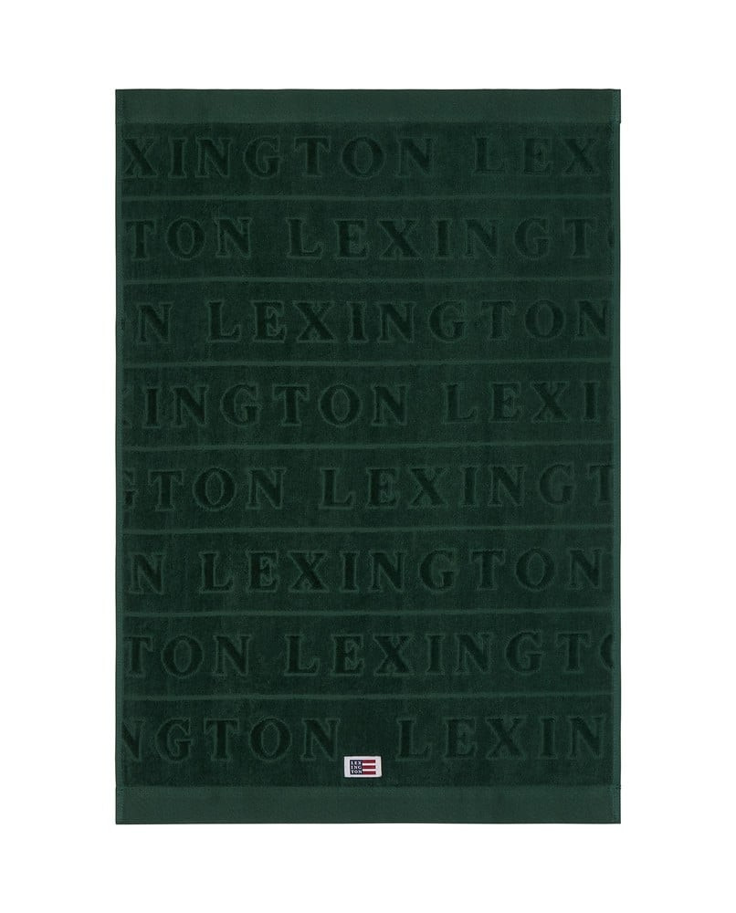 Lexington Velour logo håndklæde 50x70 sæt af 4, juniper