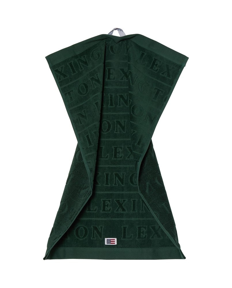 Lexington Velour logo håndklæde 50x70 sæt af 4, juniper