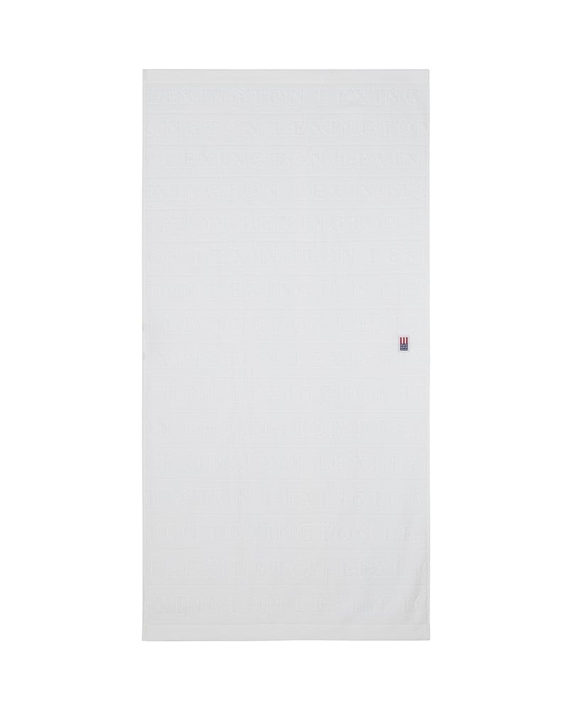 Lexington Velour logo håndklæde sæt af 4, hvid (50x70/70x130cm)