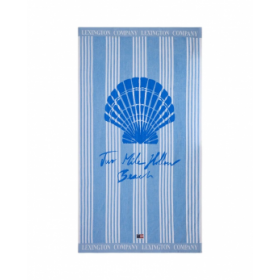 Long island beaches-strandhåndklæde i bomuldsvelour, blå