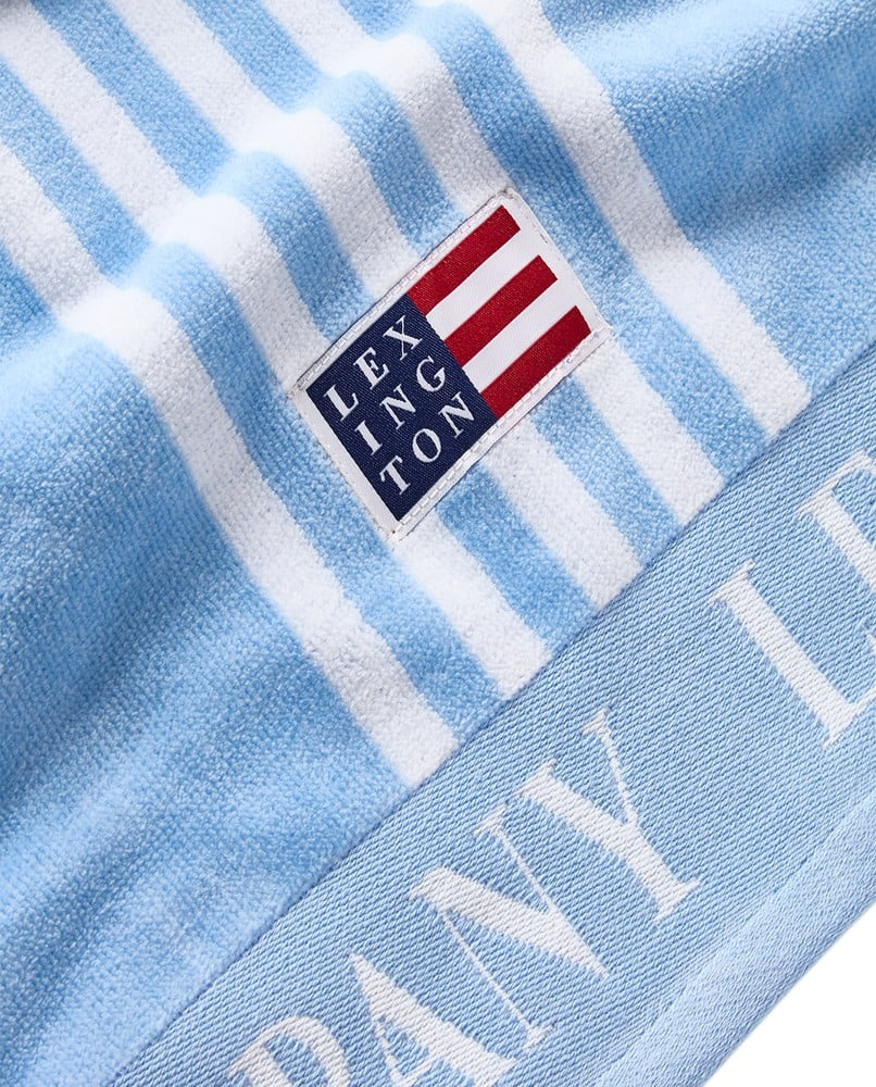 Long island beaches-strandhåndklæde i bomuldsvelour, blå