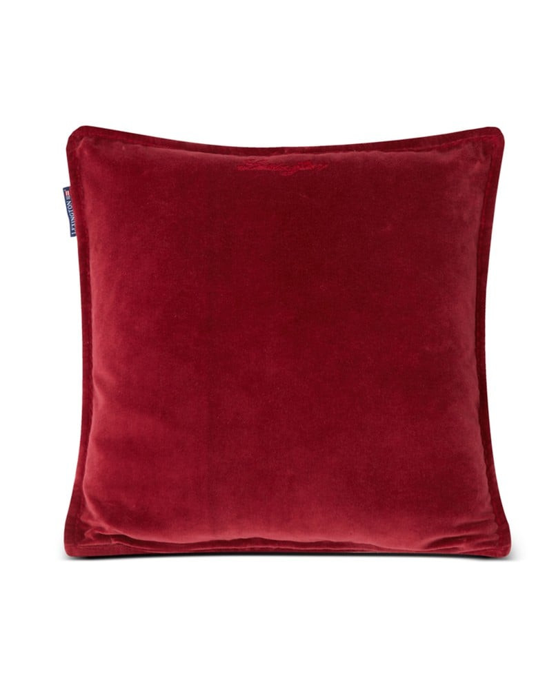 Quiltet ternet hør/bomuld pudebetræk, 50x50cm