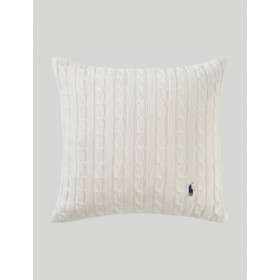 Ralph Lauren Home RL Cable Pudebetræk – Off White (45 × 45 cm)