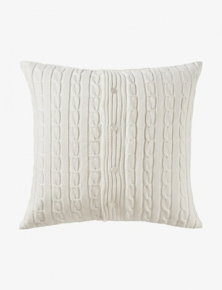 Ralph Lauren Home RL Cable Pudebetræk – Off White (45 × 45 cm)