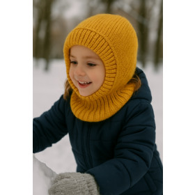 Balaclava til børn, karrygul