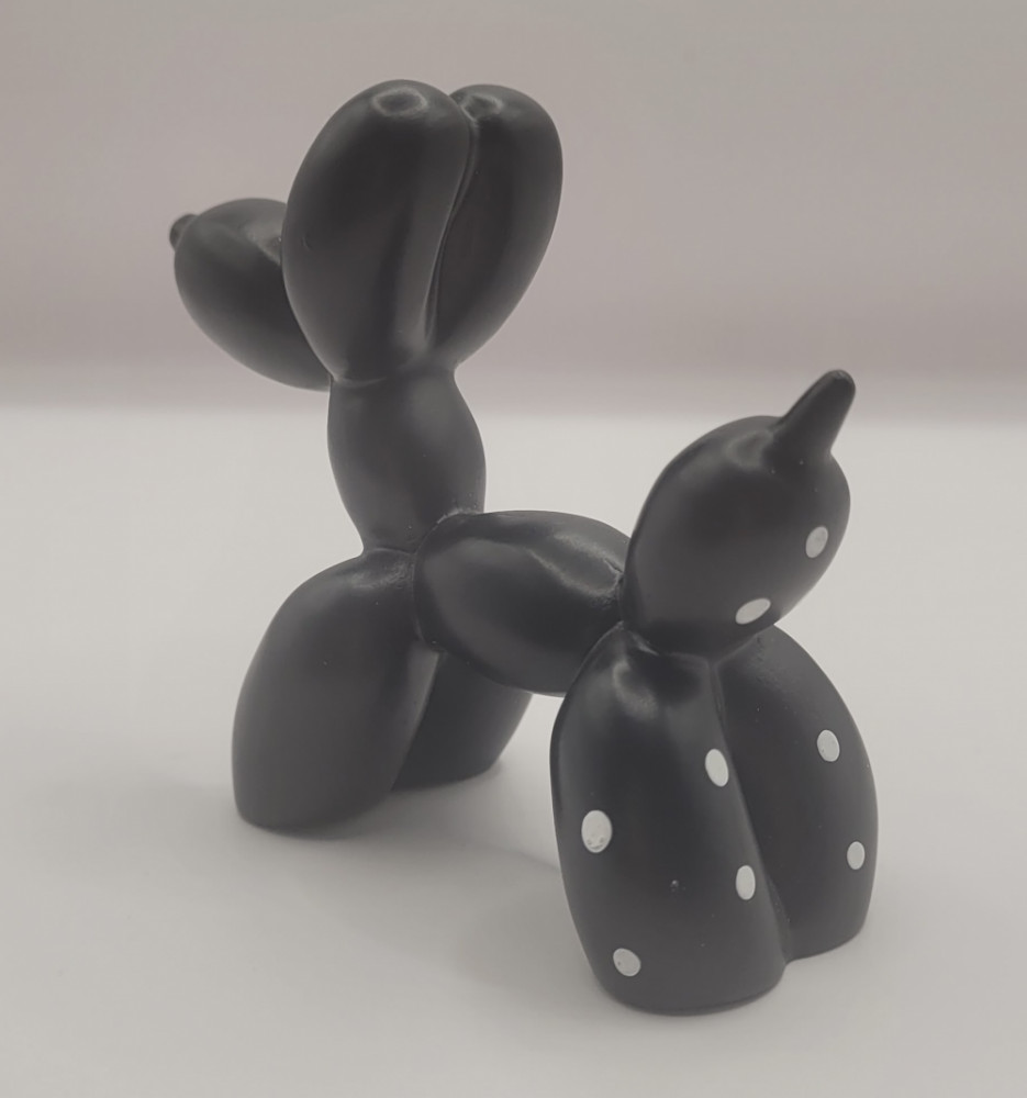 Ballonhund lille, sort/hvid