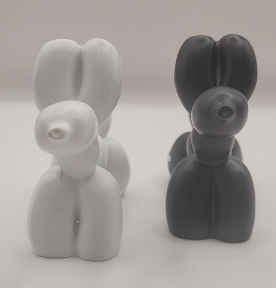 Ballonhund lille, sort/hvid