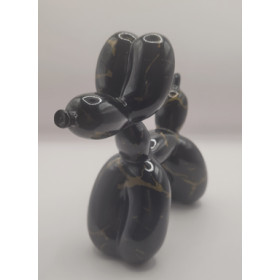 Ballonhund sort/guld