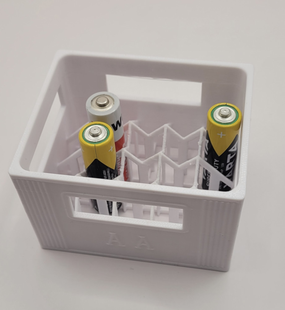 Batteri ølkasse, hvid