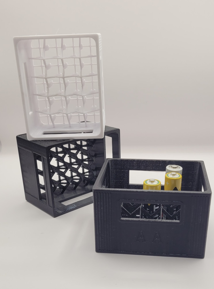 Batteri ølkasse, sort