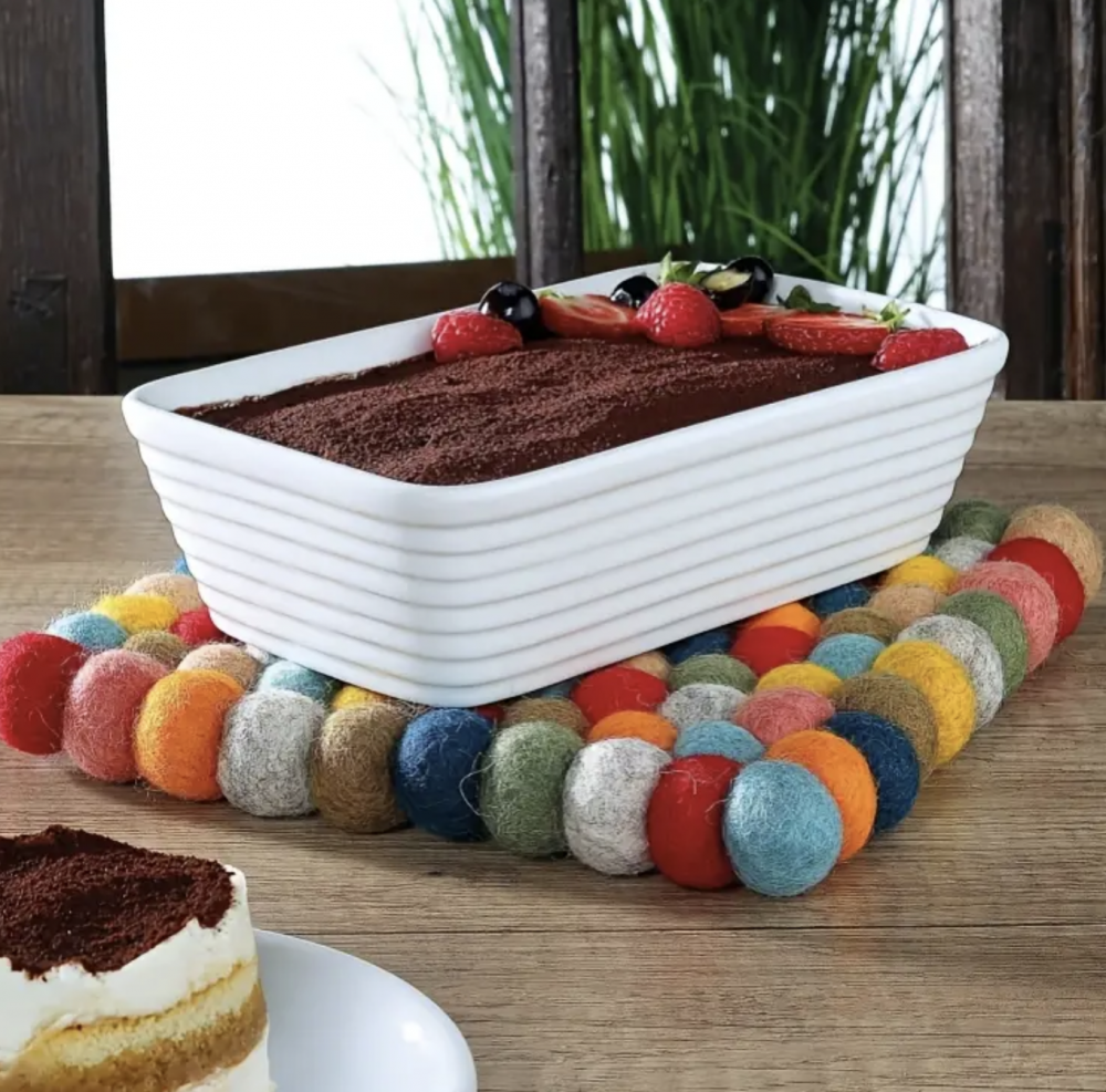 Bordskåner i filtet uld - multicolor 2 stk