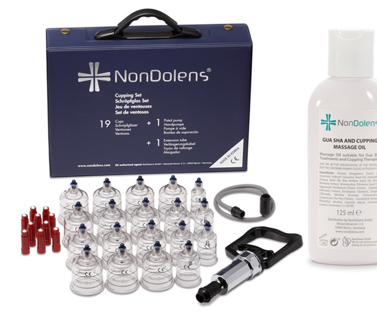 Cuppingsæt med Gua-Sha olie