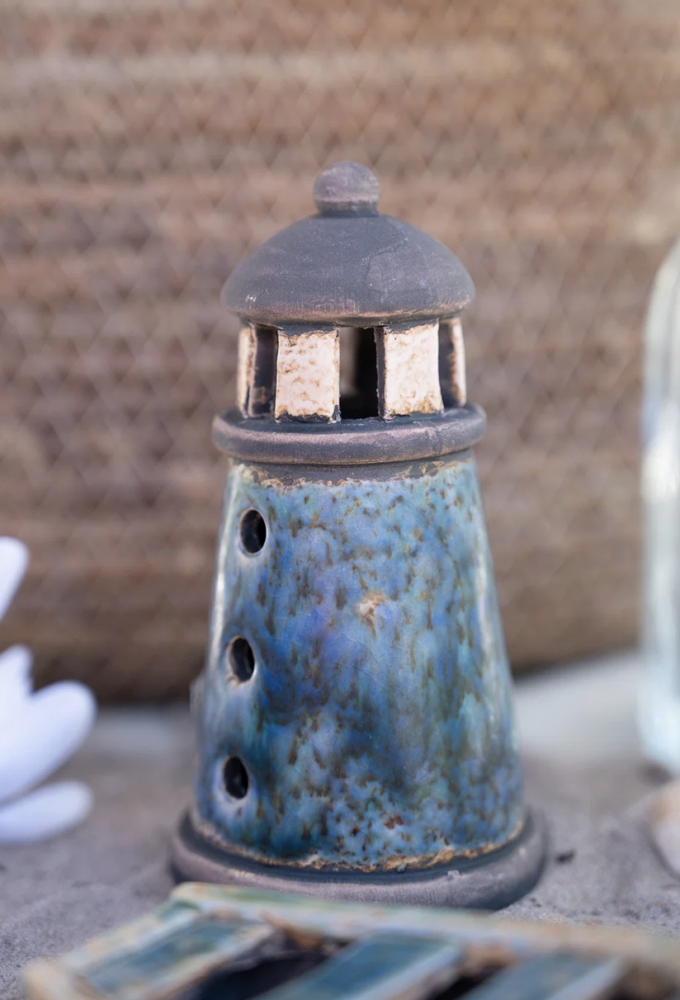 Fyrtøj i stentøj med LED, lille