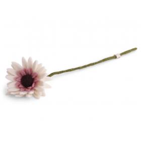 Gry og Sif gerbera i filt, hvid – 30 cm