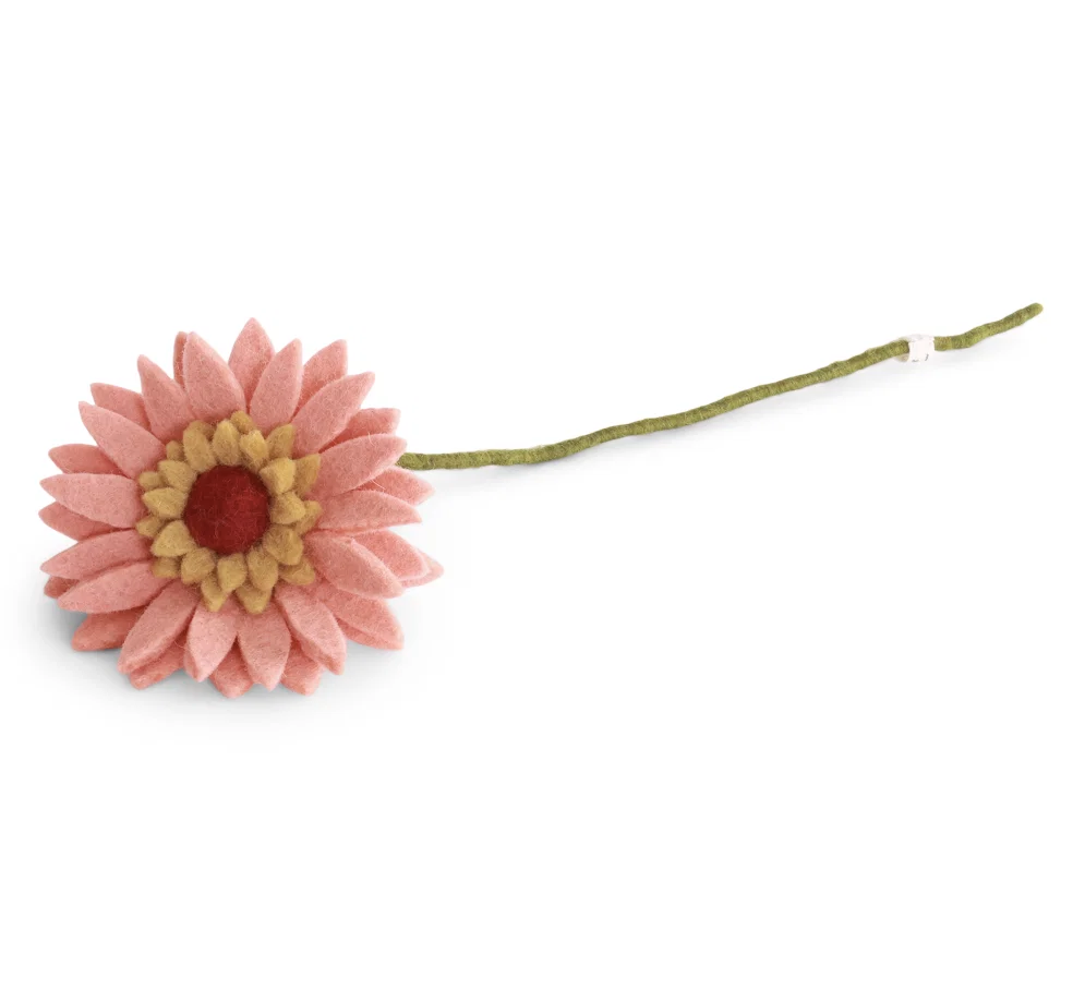 Gry og Sif gerbera i filt, Light Peach – 30 cm