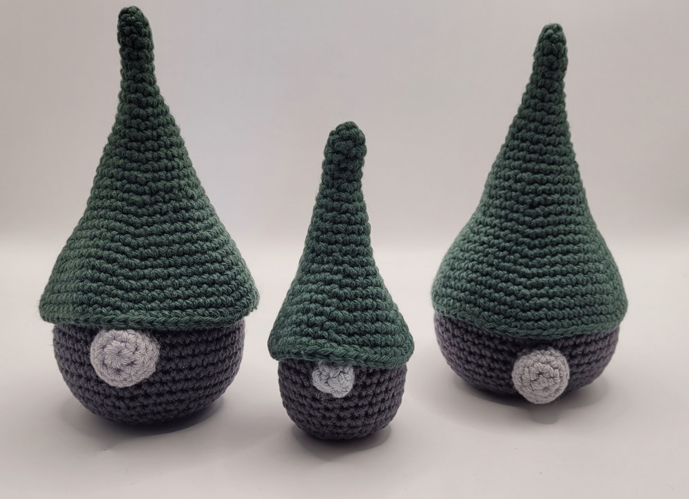 Hæklet gnom stor, grøn