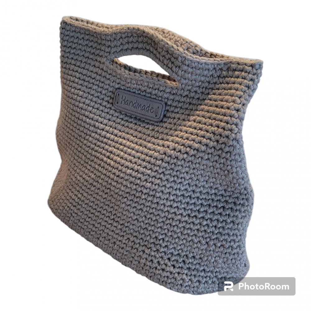 Hæklet taske, beige
