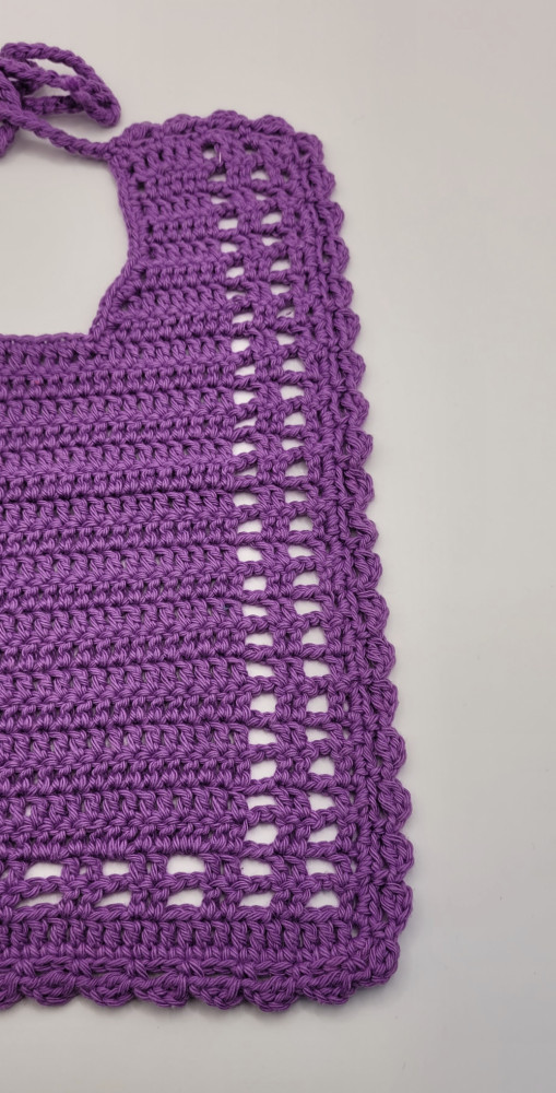 Hagesmæk med mønster, lilla 