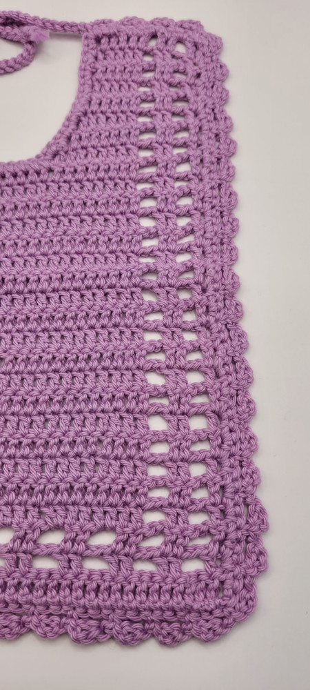 Hagesmæk med mønster, lys lilla