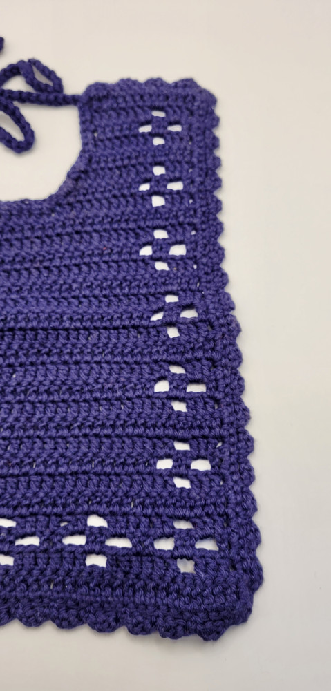 Hagesmæk med mønster, mørk blå