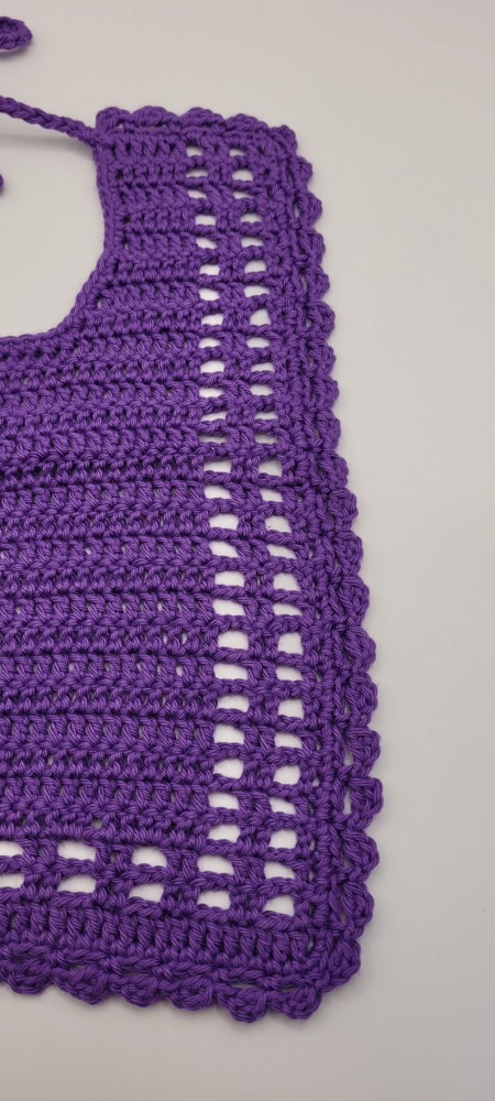 Hagesmæk med mønster, mørk lilla 