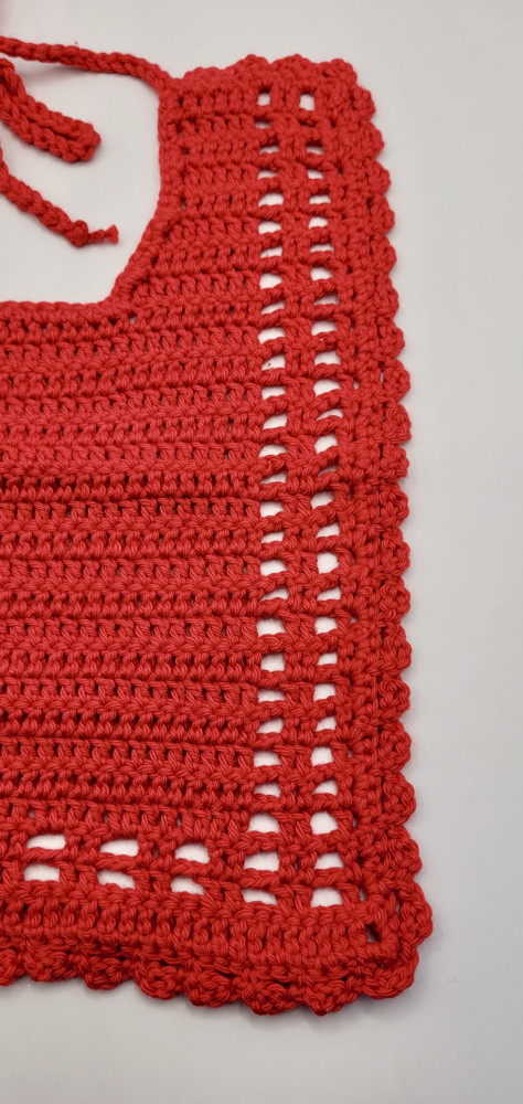 Hagesmæk med mønster, rød