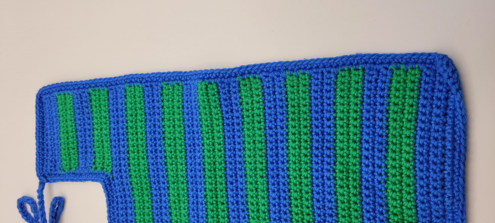 Hagesmæk, stribet lys blå og grøn