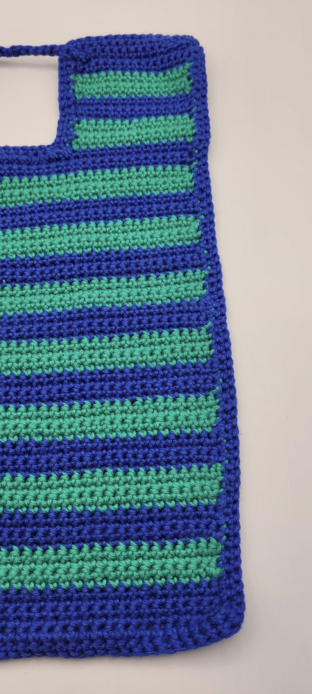 Hagesmæk, stribet mørkeblå og grøn 