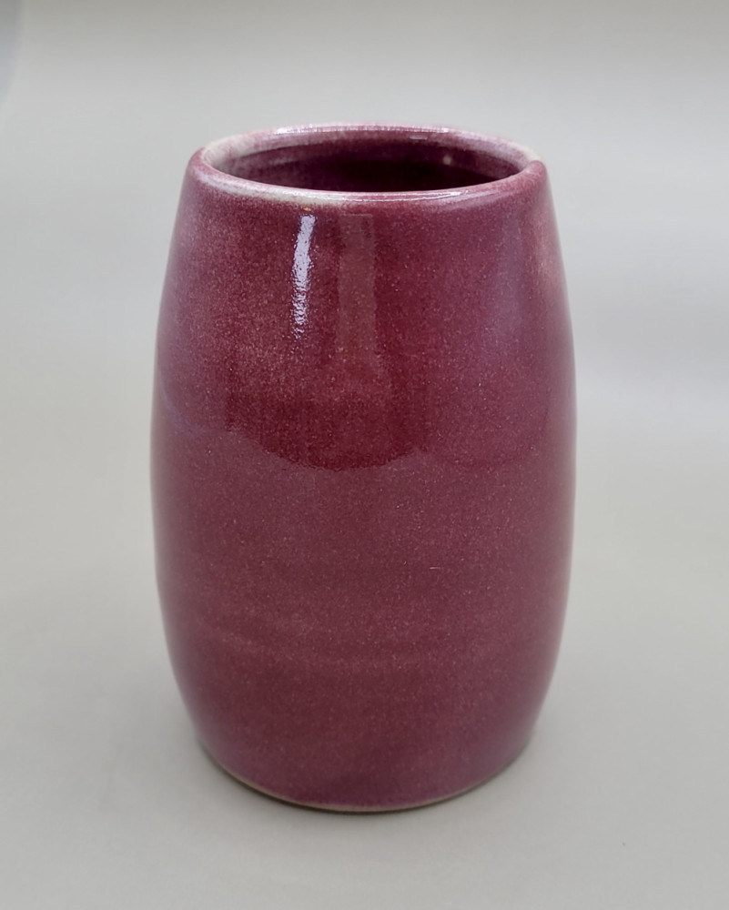 Håndlavet minivase i rød