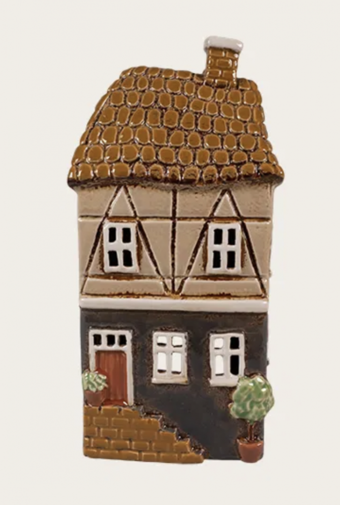 Keramikhus bindingsværk - til fyrfadslys