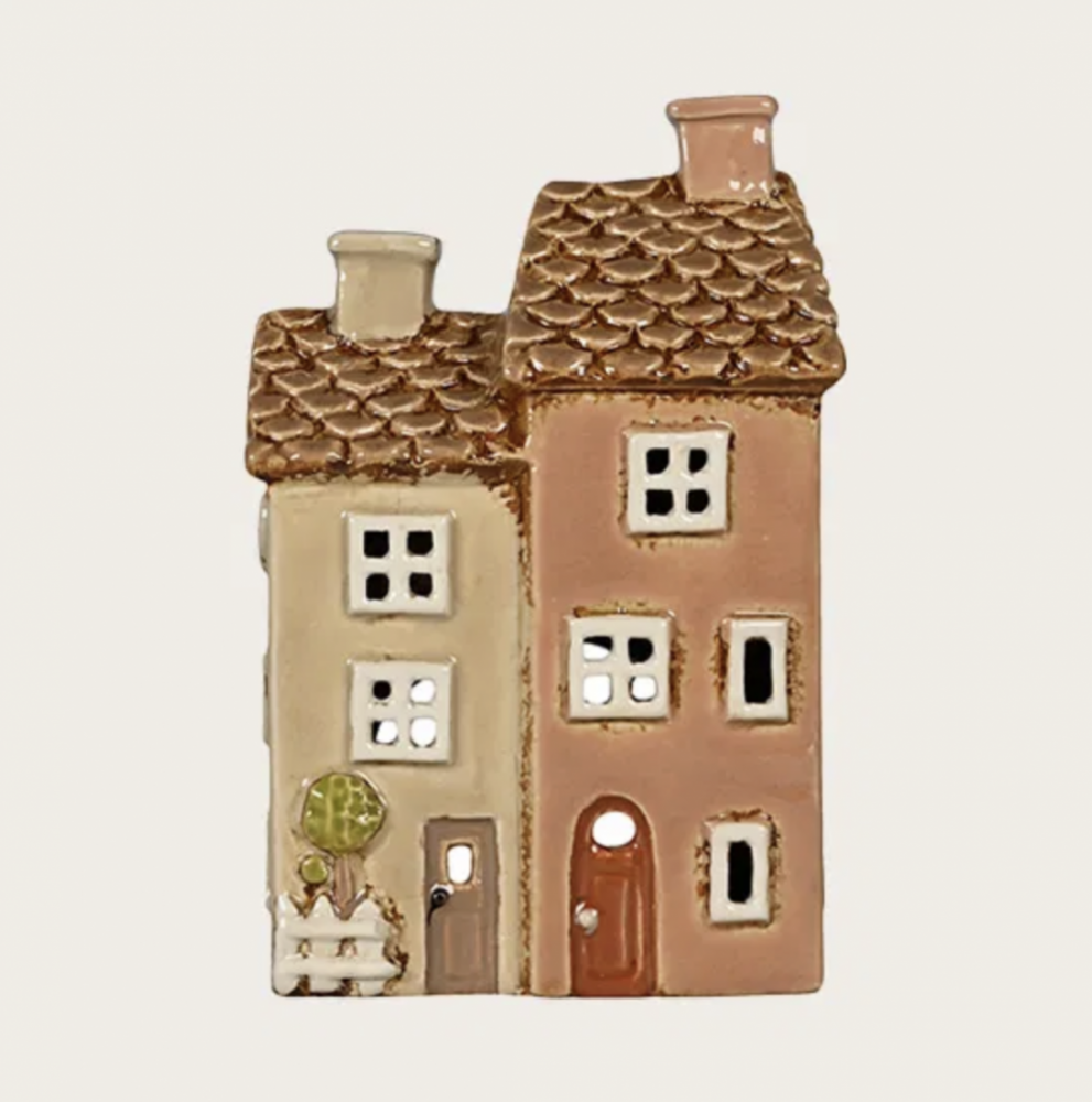 Keramikhus rose, til fyrfadslys