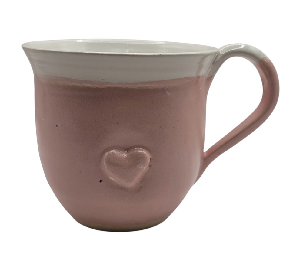 Krus i keramik med hjerte