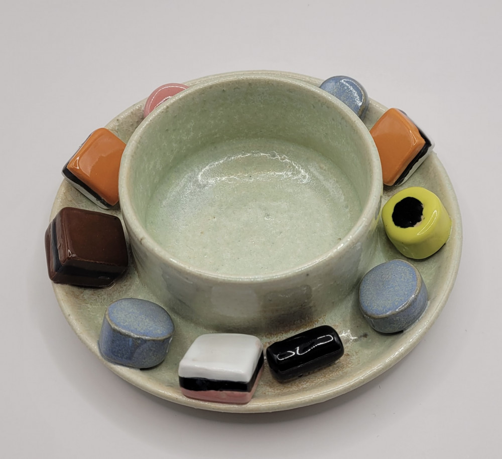 Lakridskonfekt lysestage, grøn