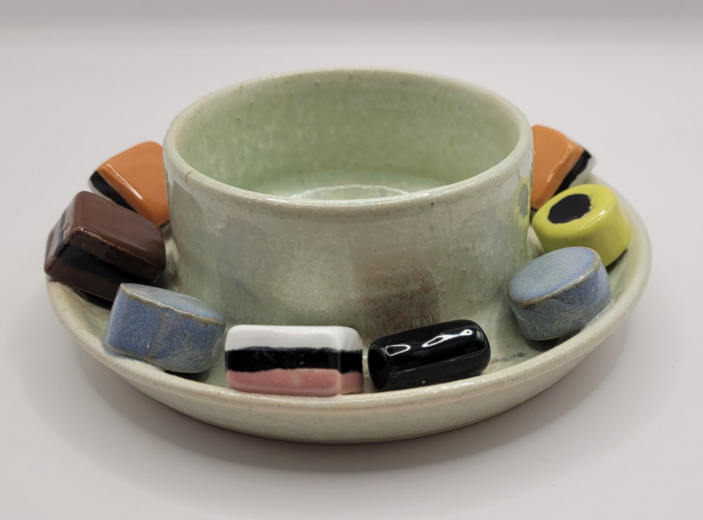 Lakridskonfekt lysestage, grøn