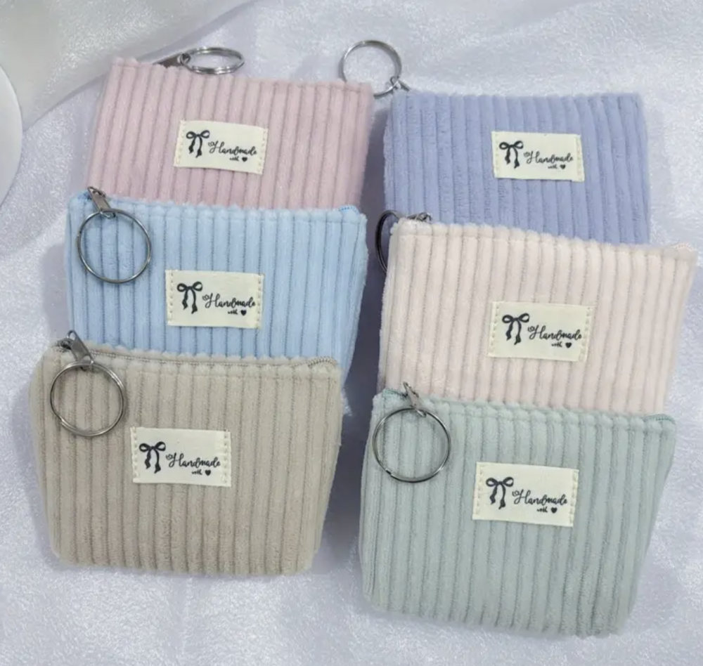 Lille pung i stof, lyserød