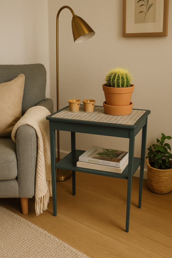 Lille sidebord med mosaikker - sendes ikke