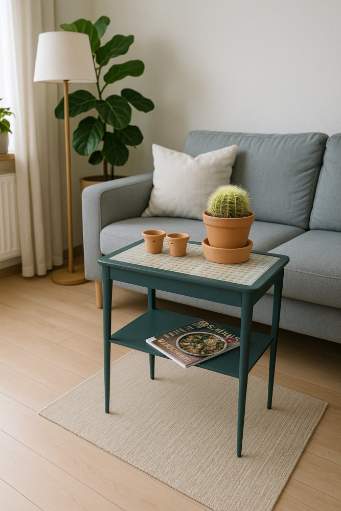 Lille sidebord med mosaikker - sendes ikke