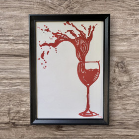 Linoleumstryk “vino”