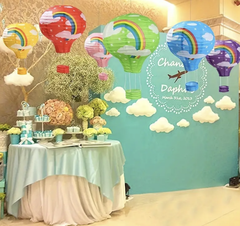 Luftballon i rispapir, gul