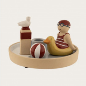 Lysestage med strand tema. KOMMER TIL AUG 26.