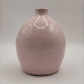Minivase i keramik, buttet lyserød