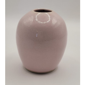 Minivase i keramik, lille lyserød
