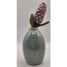 Minivase keramik, blå-grøn