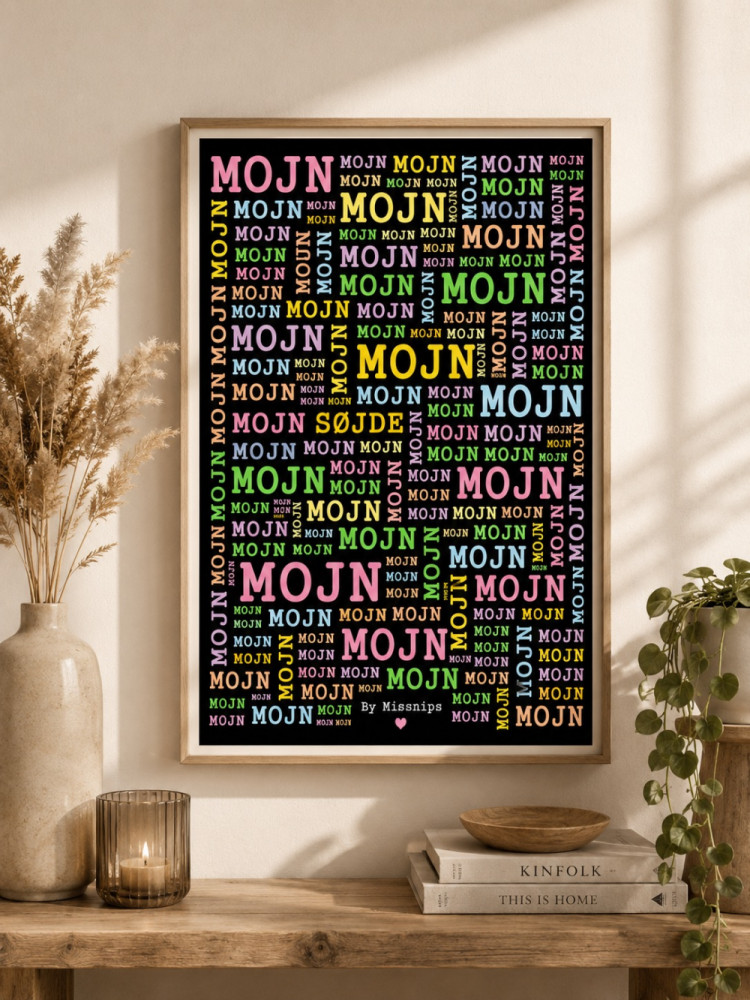 Plakat 30x40cm. Mojn søjde
