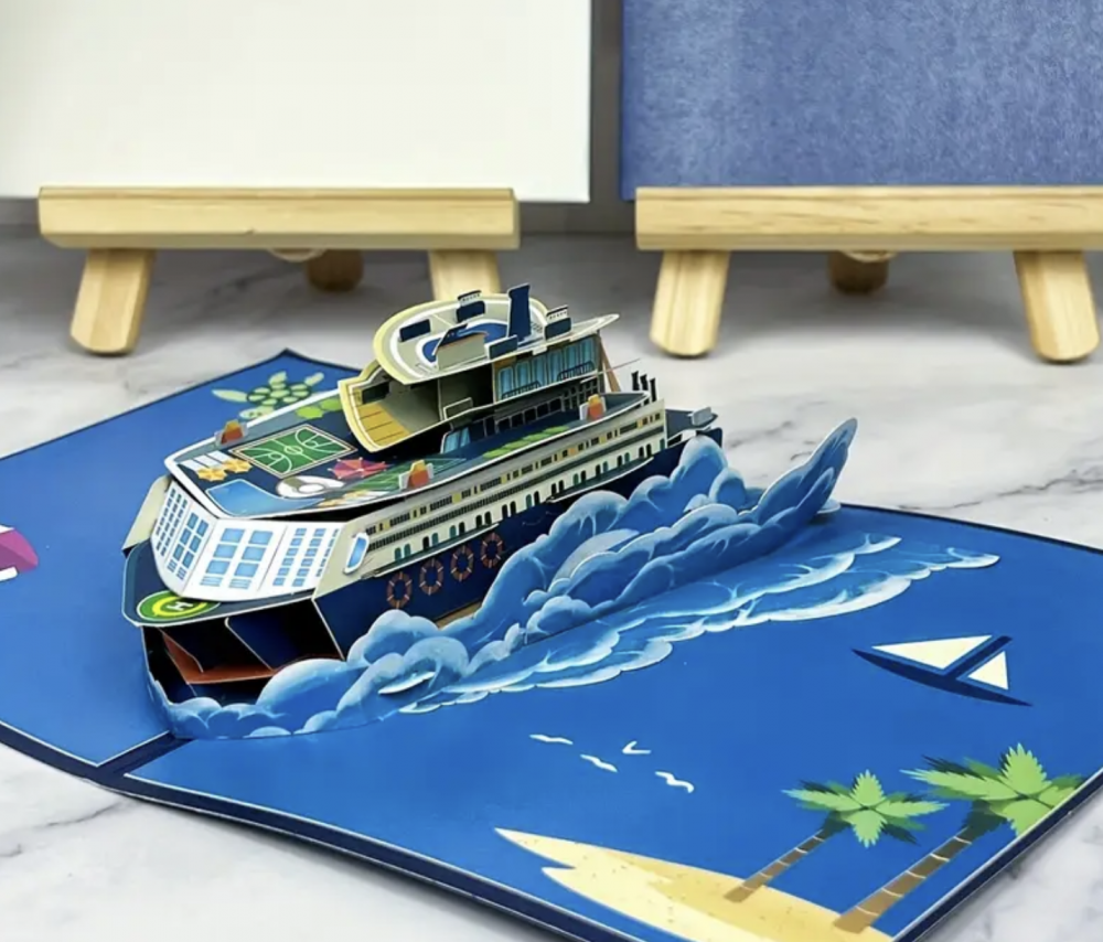 Pop-up kort krydstogtskib